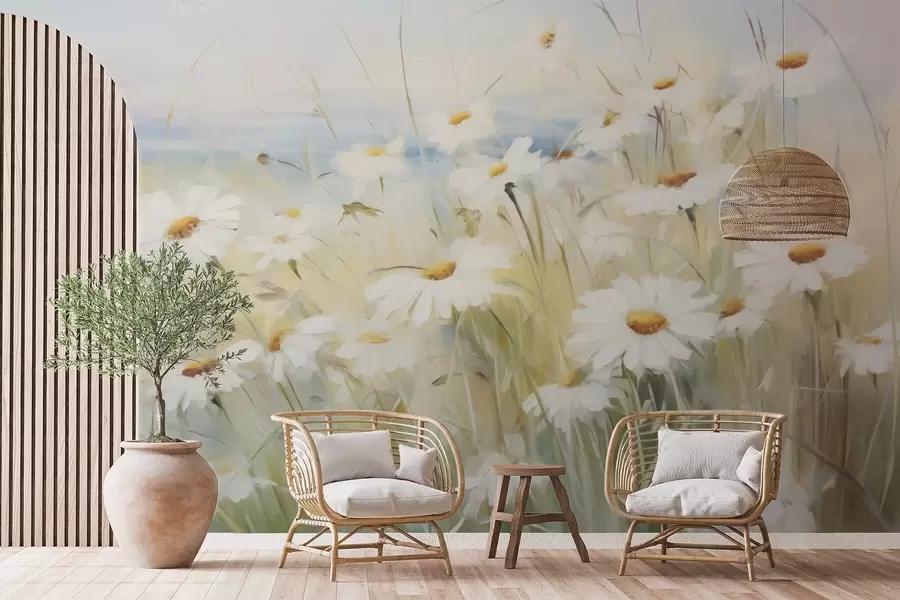 peintures murales Champ de fleurs w05035