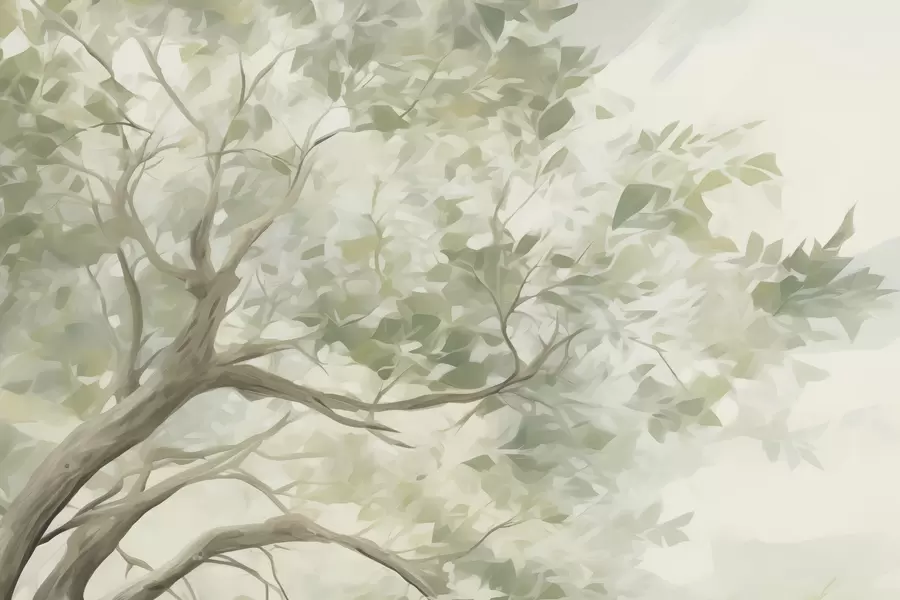 murales Árbol con ramas imitación pintura w09601