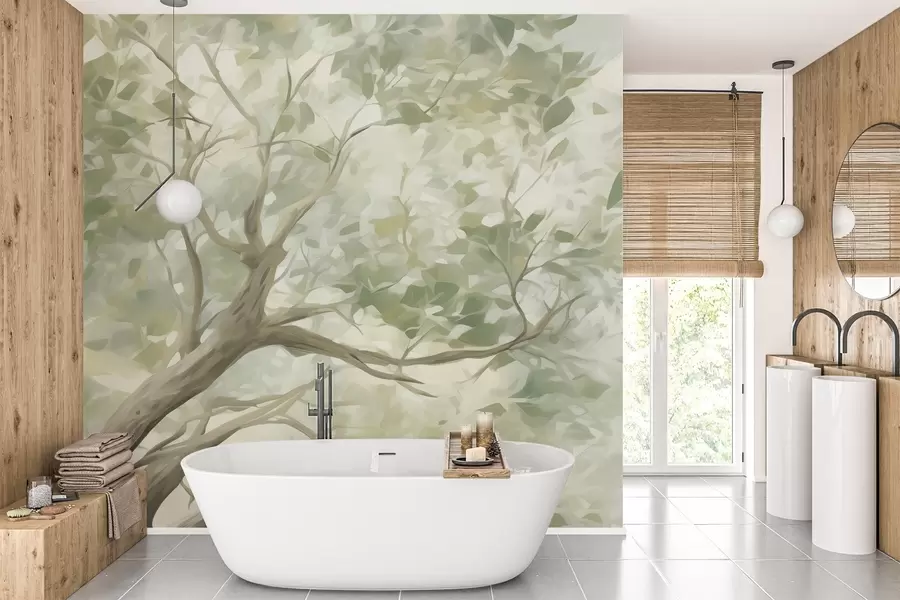 peintures murales Arbre avec branches imitation peinture w09601