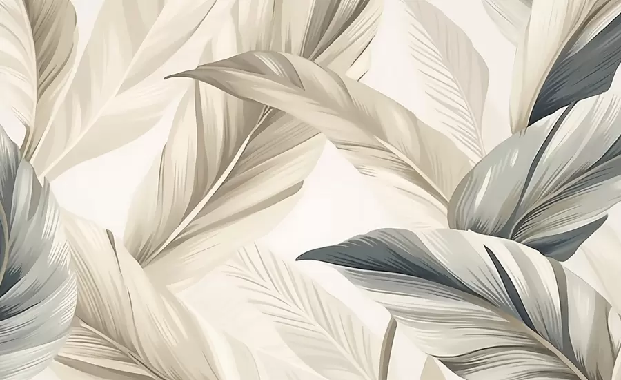 peintures murales Feuilles de bananier w04988