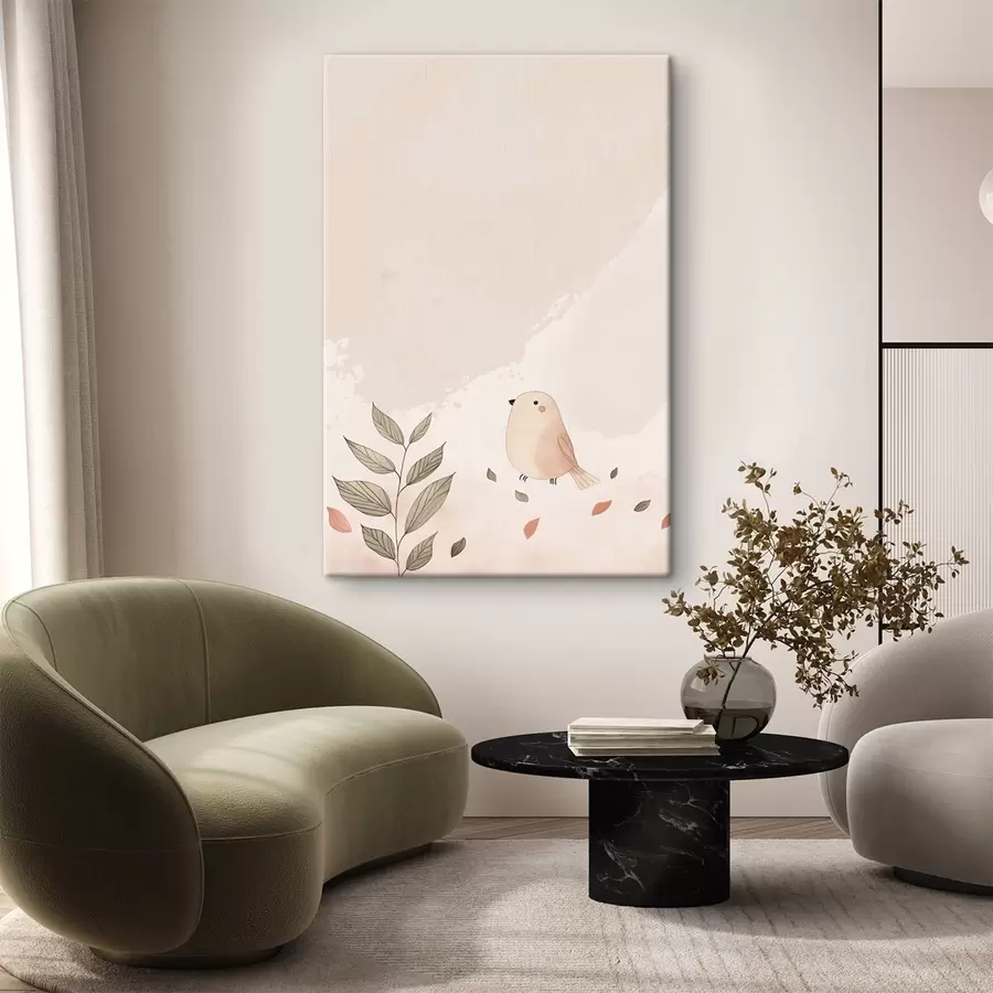 wall murals Bird and leaves s47063