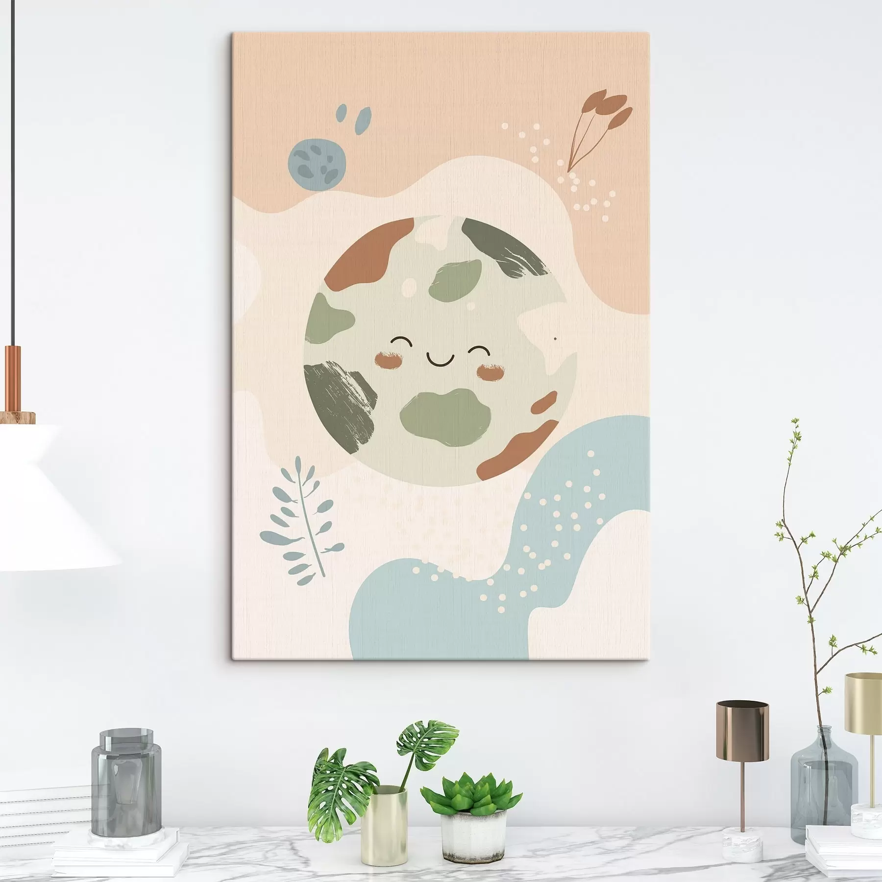 murales La Tierra en un estilo infantil s47066