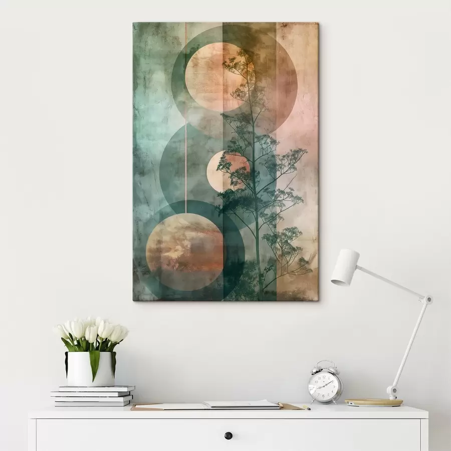 murales Abstracción y hojas s47072