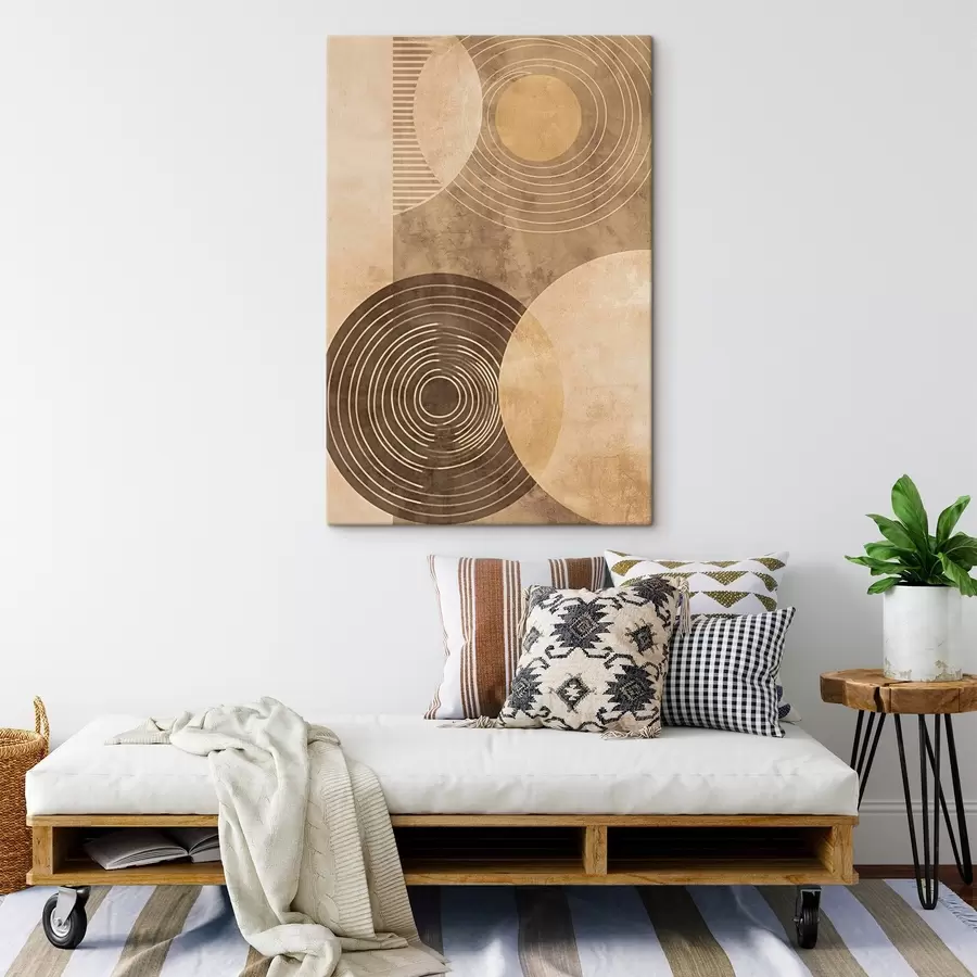 wall murals Circles in neutral colors s47082