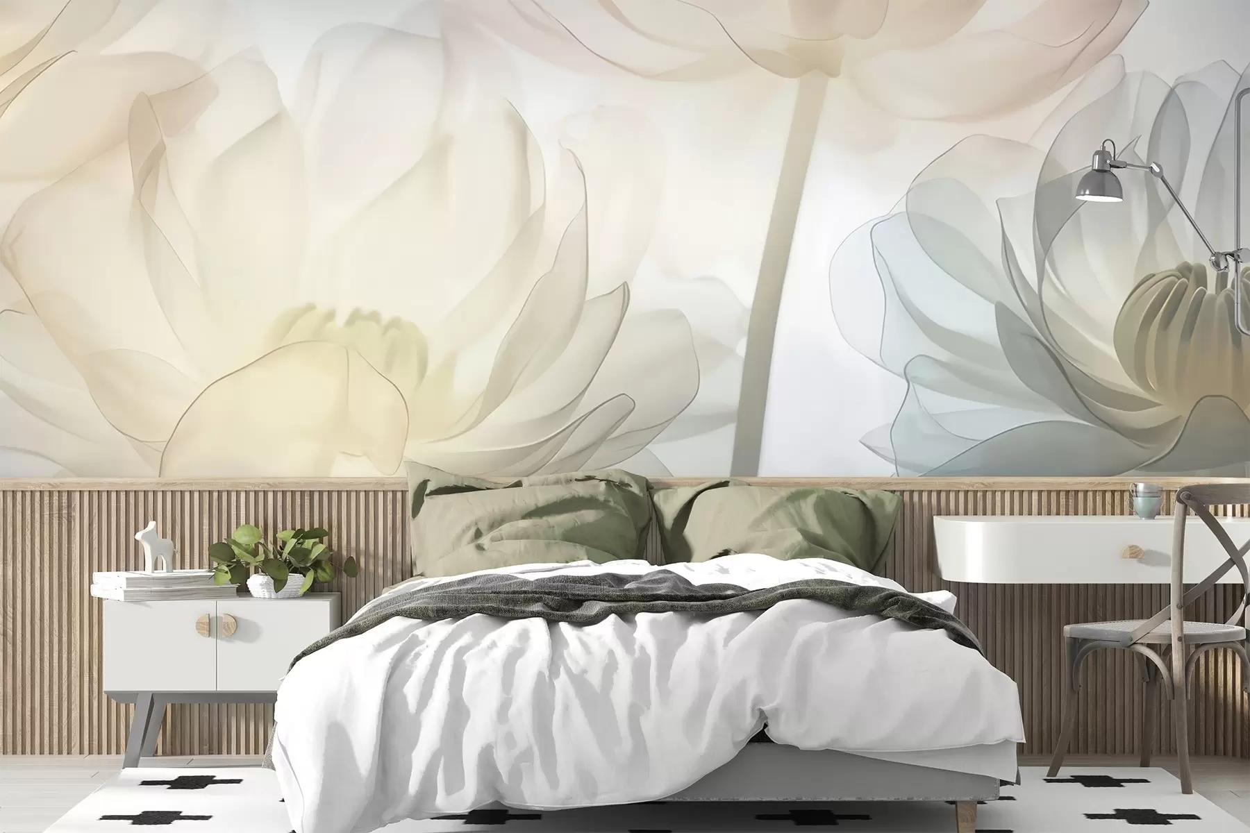 Wall Mural Photo Wallpaper Large flowers w05030
