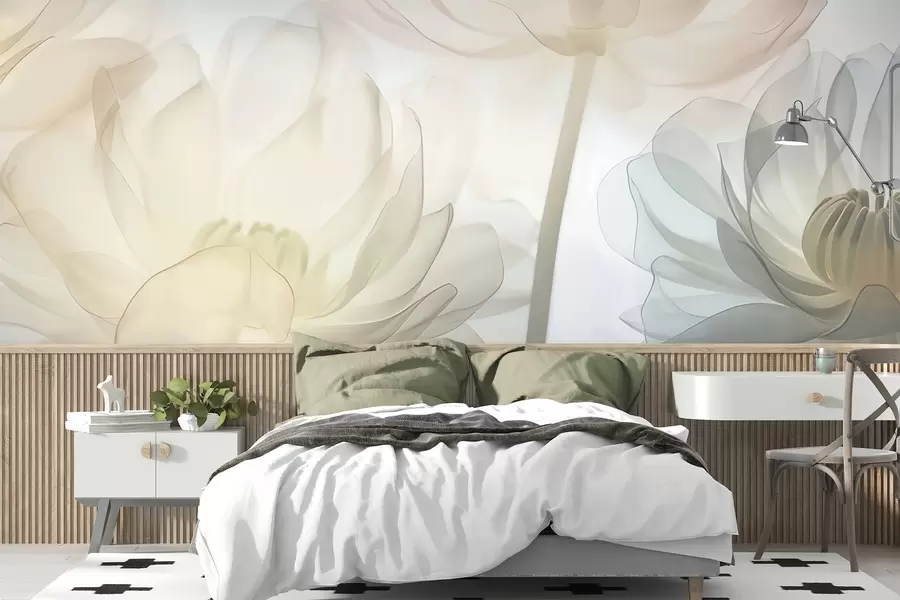 Wall Mural Photo Wallpaper Large flowers w05030