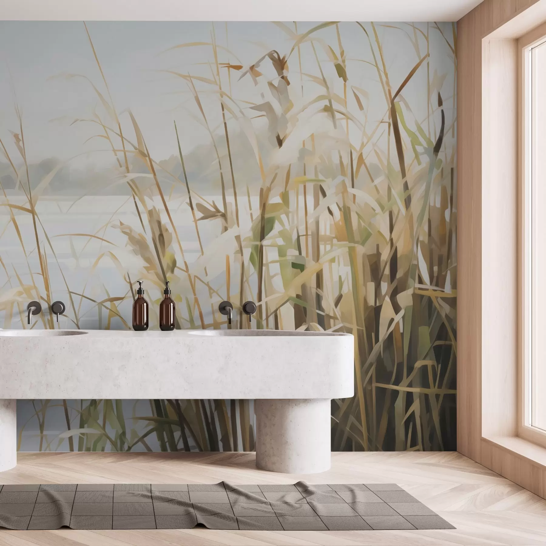 peintures murales Roseaux w04494
