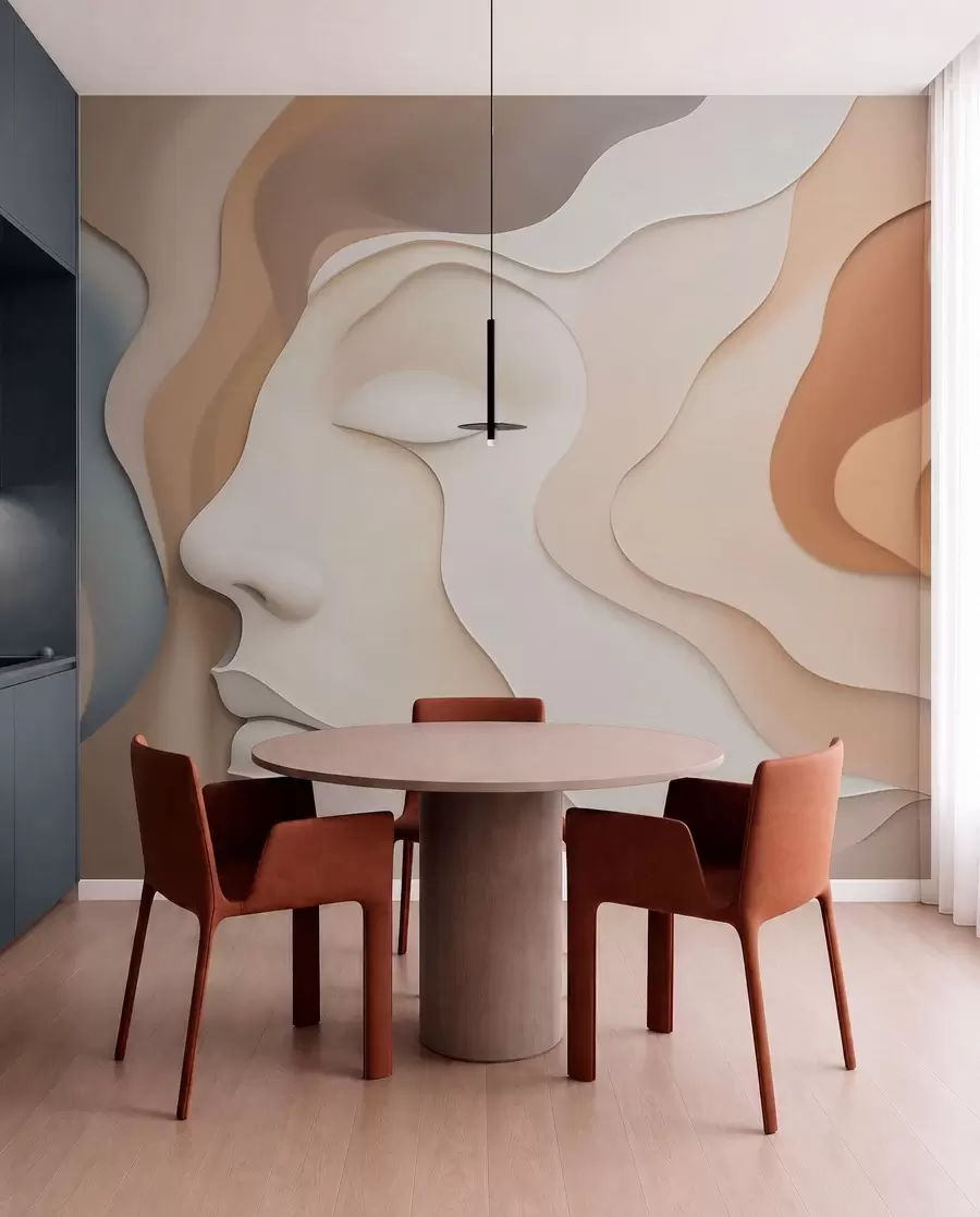 peintures murales Visage abstrait w04869