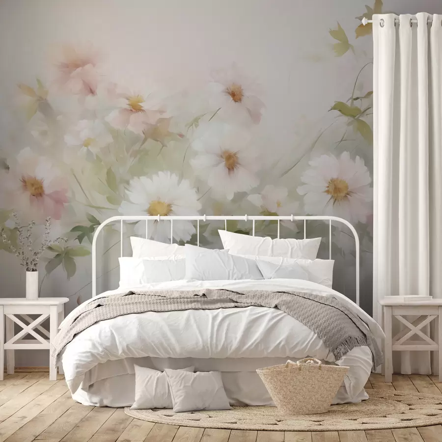 Wall Mural Photo Wallpaper Delicate flowers imitation of painting w04906