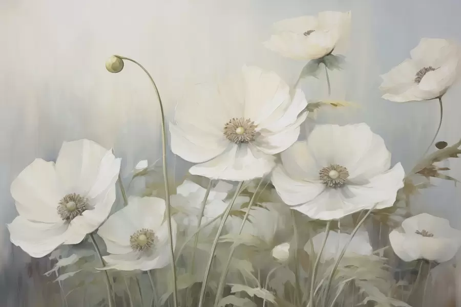 Wall Mural Photo Wallpaper Poppies imitation painting w05025