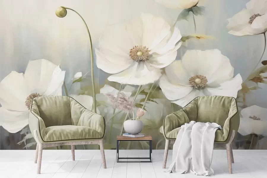 wall murals Poppies imitation painting w05025