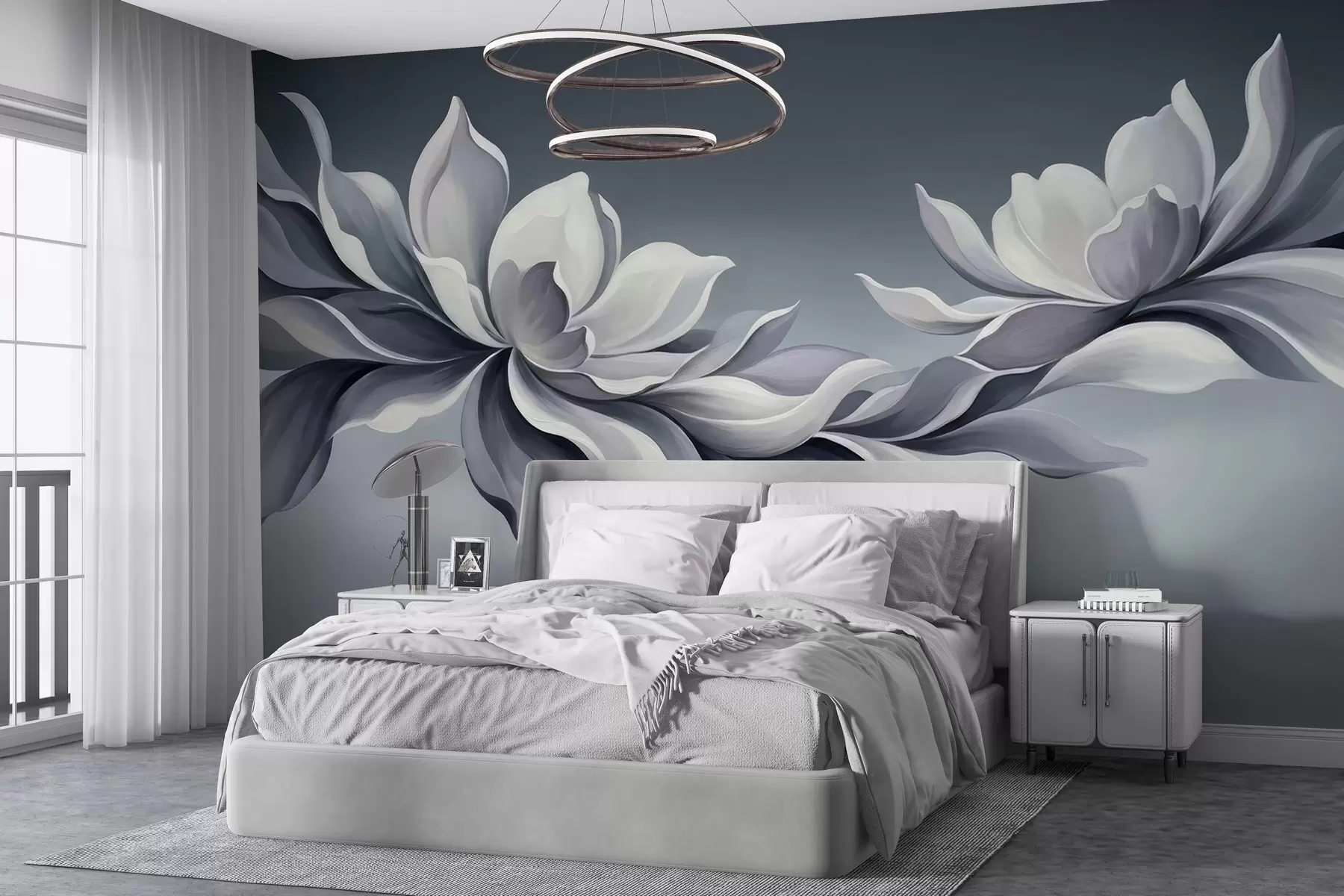 wall murals Elegant Petal Branch w05042