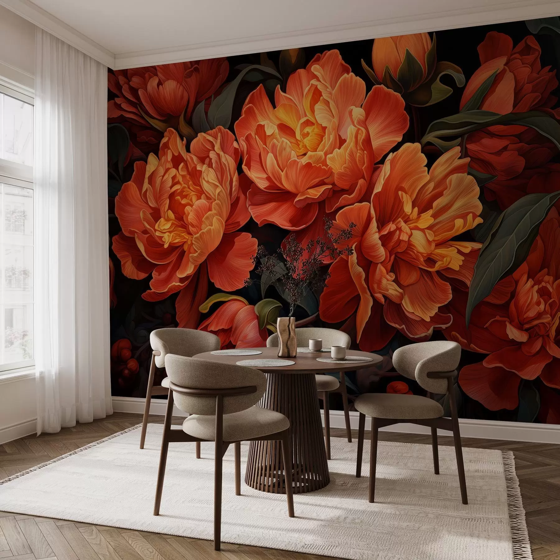 Wall Mural Photo Wallpaper Warm Floral Evening w05044