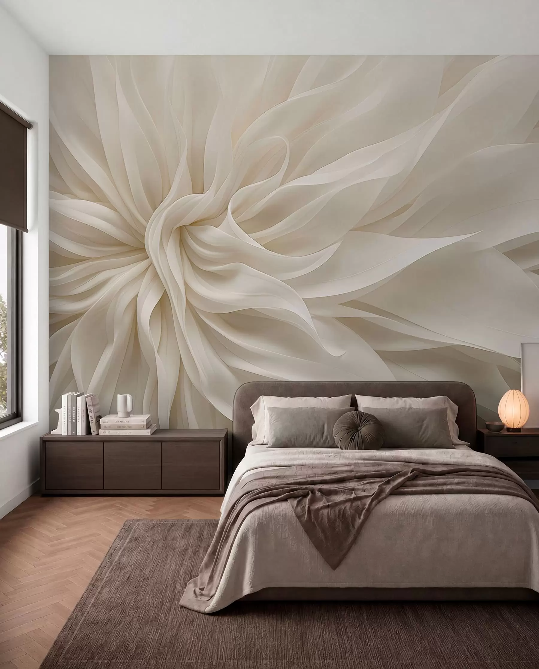 peintures murales Tourbillon floral soyeux w05050