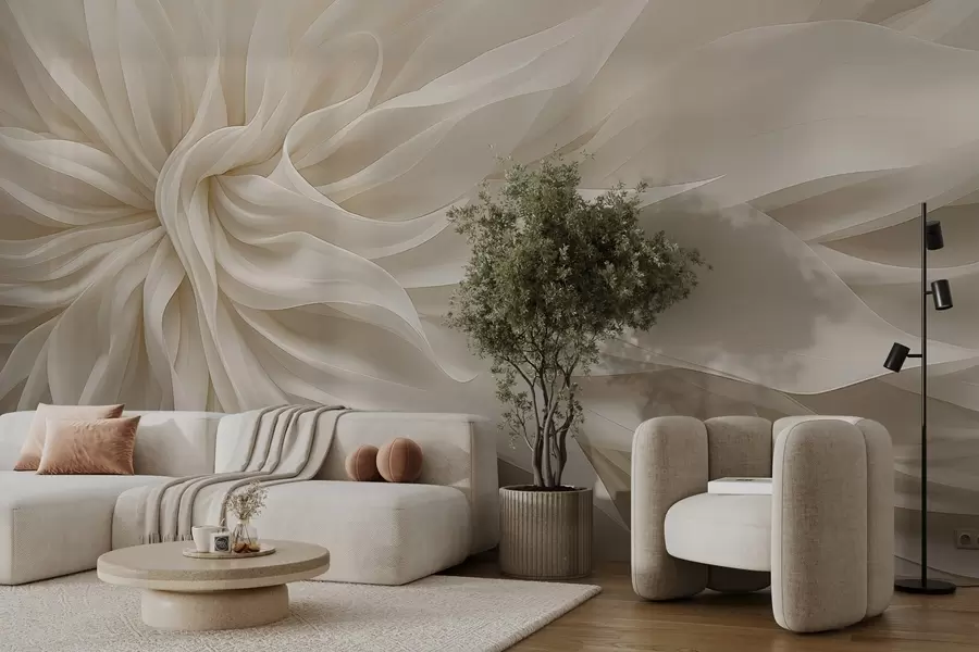 peintures murales Pétales de lumière en soie w05050