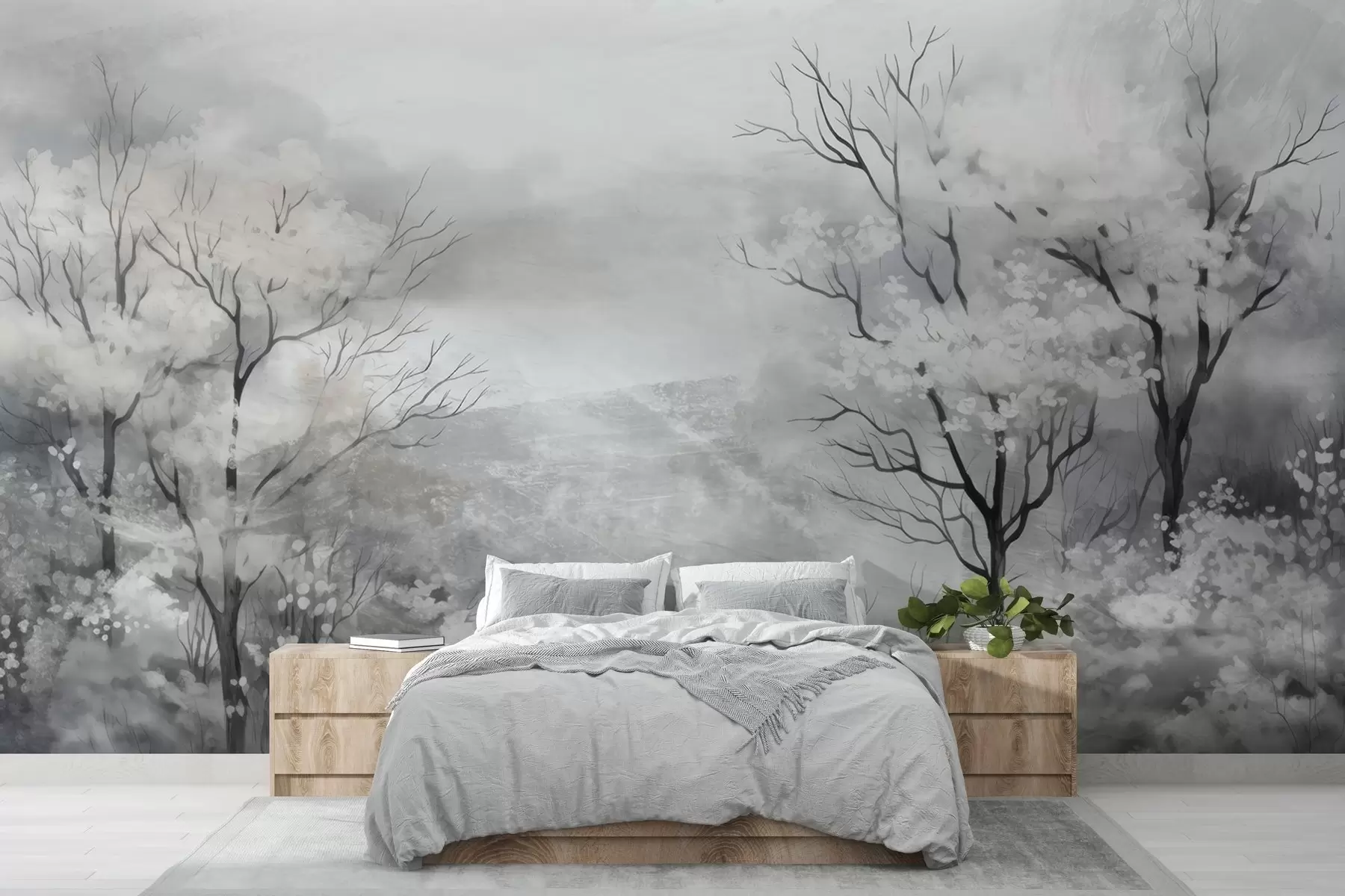 wall murals Light Breath of Trees w05054