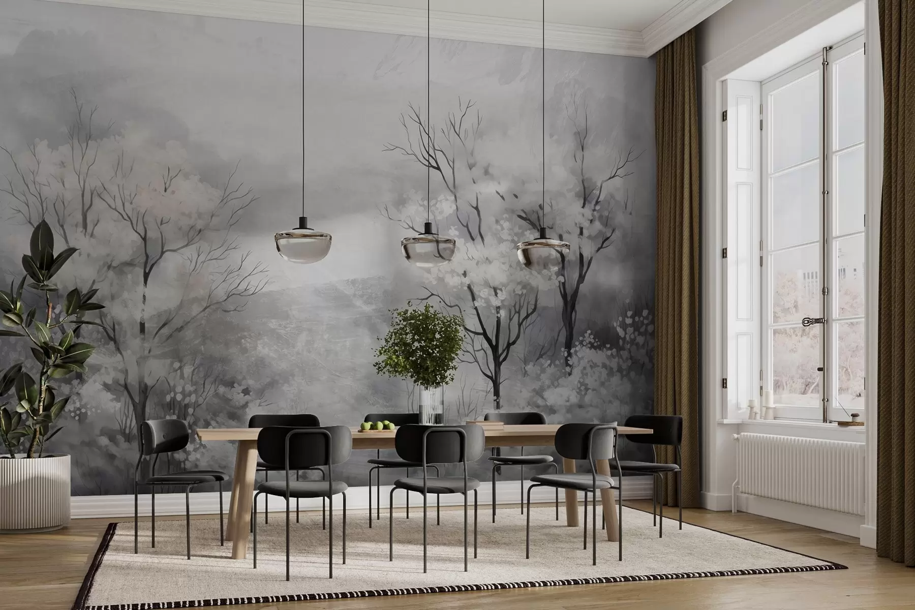 peintures murales Le souffle léger des arbres w05054