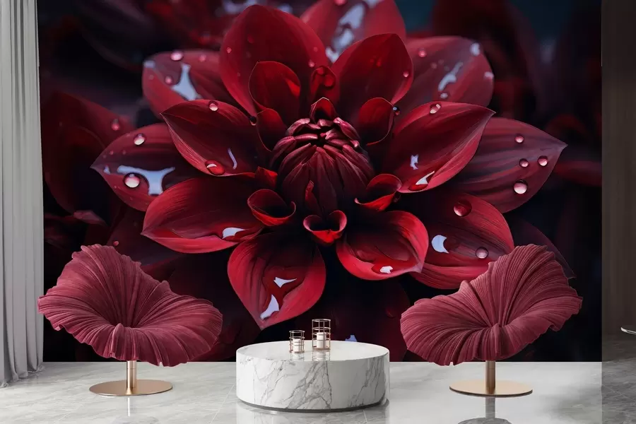 peintures murales Chrysanthème juteux w05057