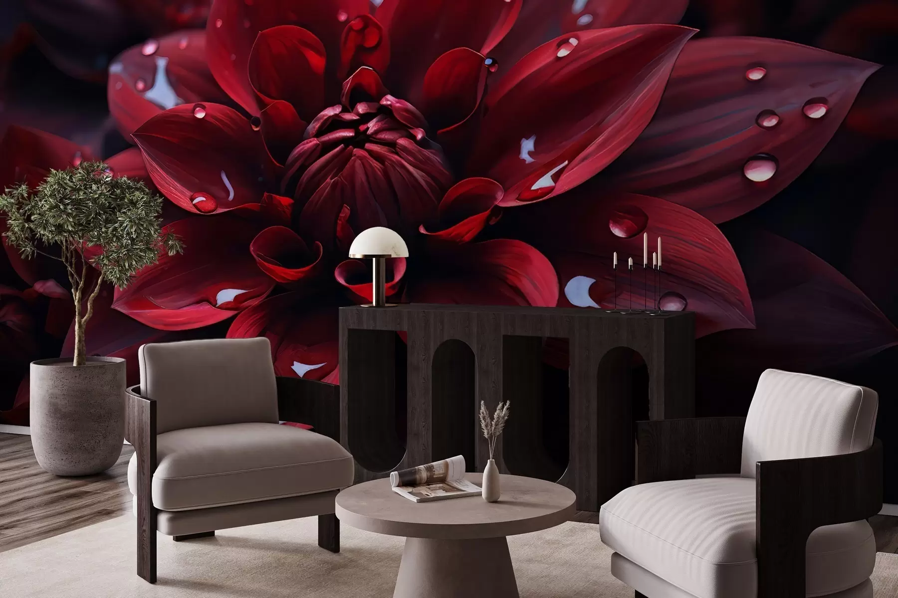 Wall Mural Photo Wallpaper Juicy Сhrysanthemum w05057