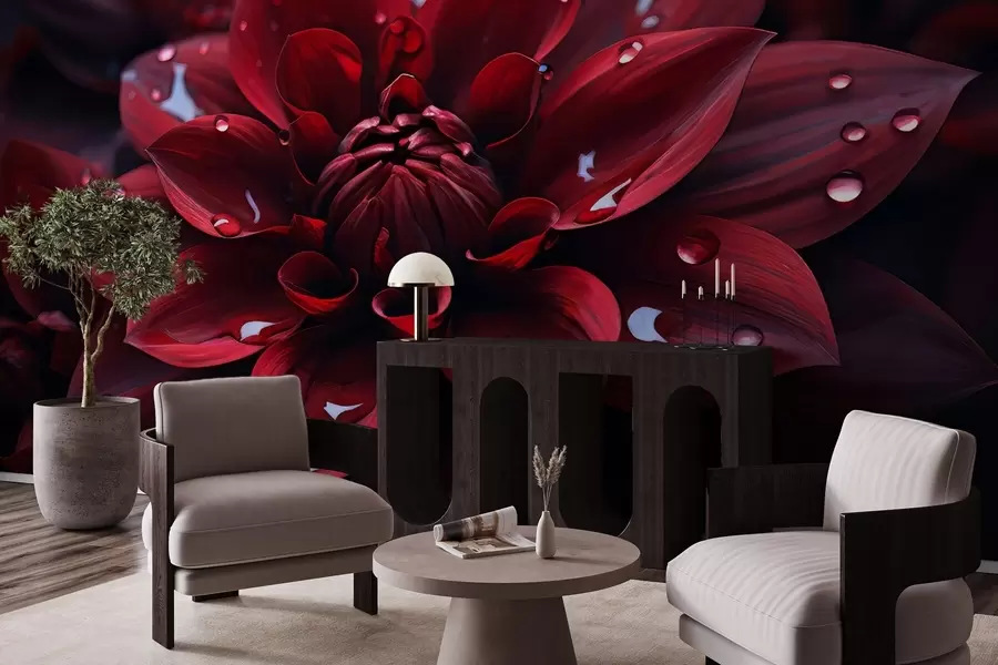 Wall Mural Photo Wallpaper Juicy Сhrysanthemum w05057