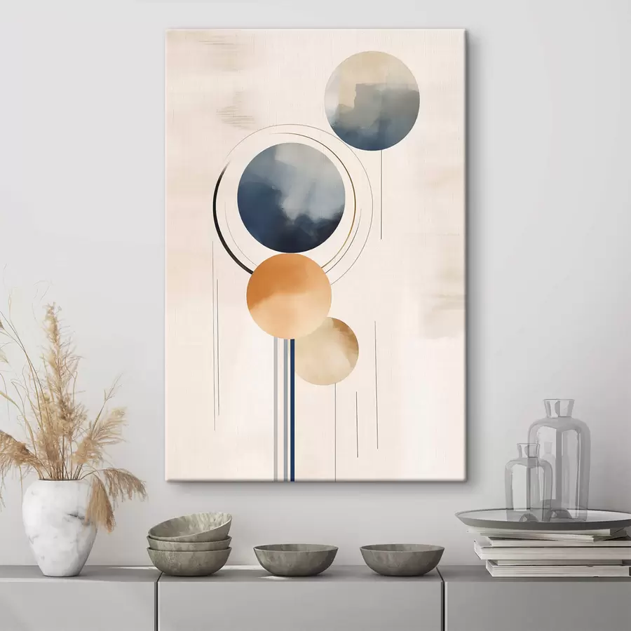 murales Abstracción con esferas s47100