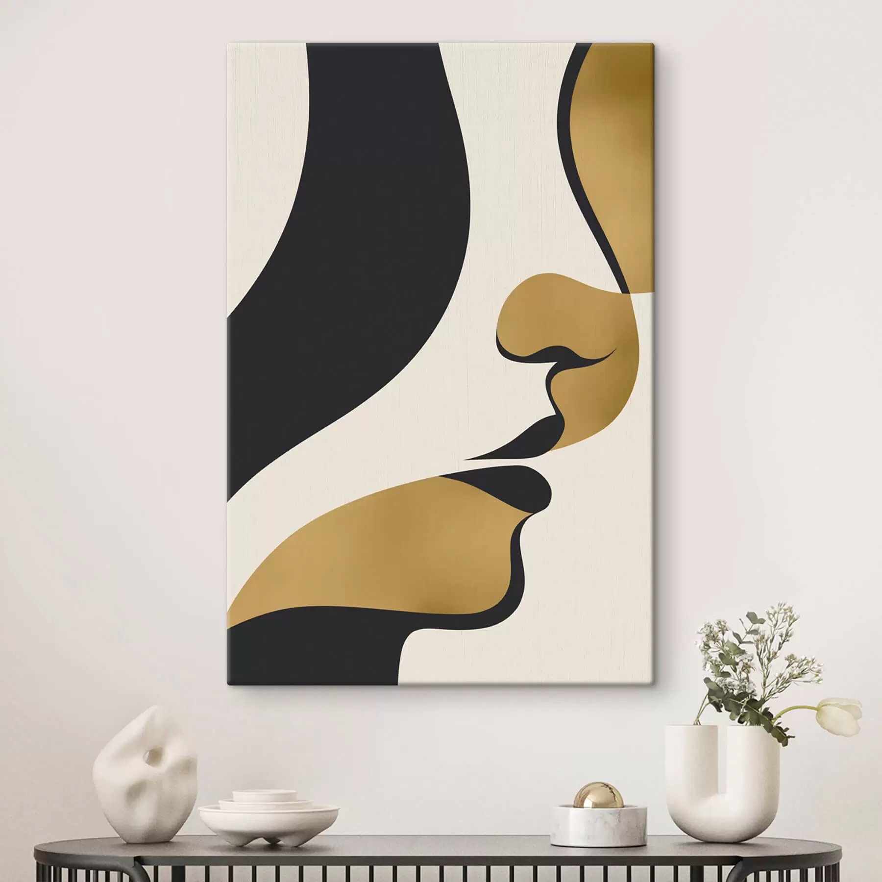 murales Silueta abstracta de un rostro s47251