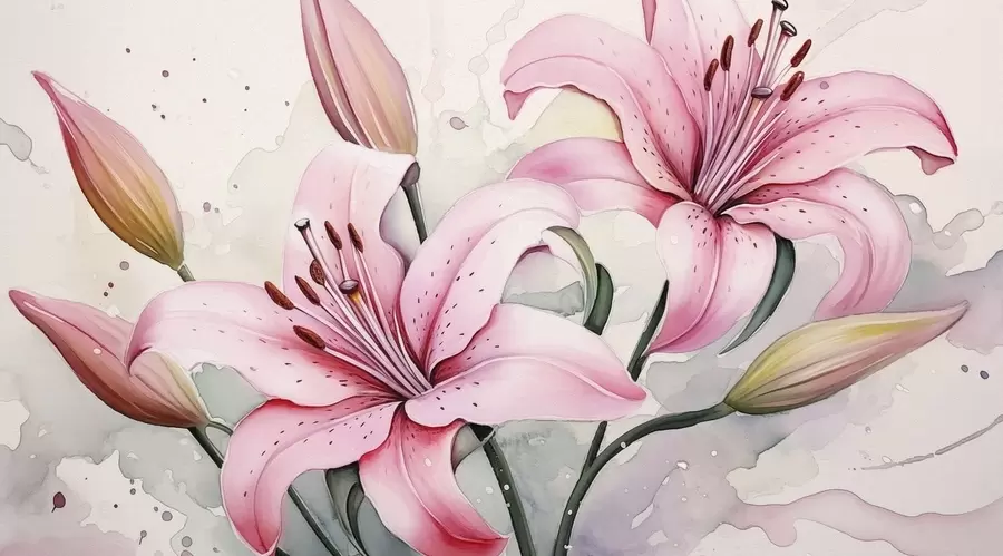 peintures murales Lys w04713