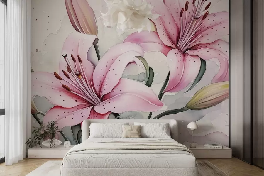 Wall Mural Photo Wallpaper Lilies w04713
