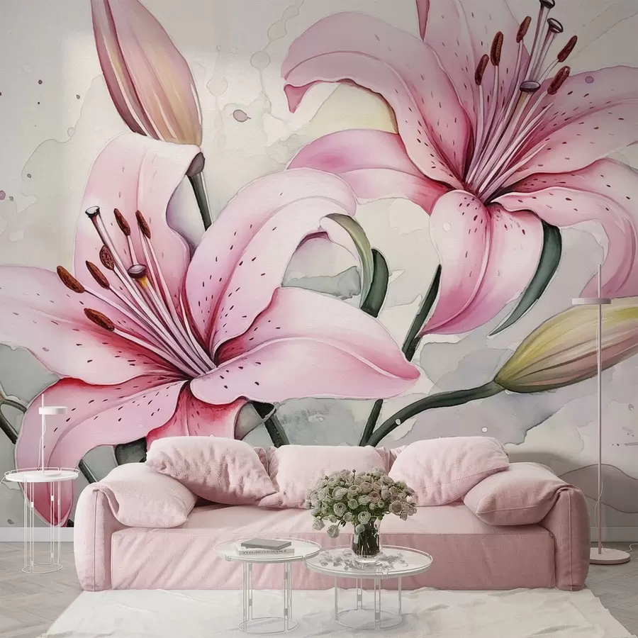 Wall Mural Photo Wallpaper Lilies w04713