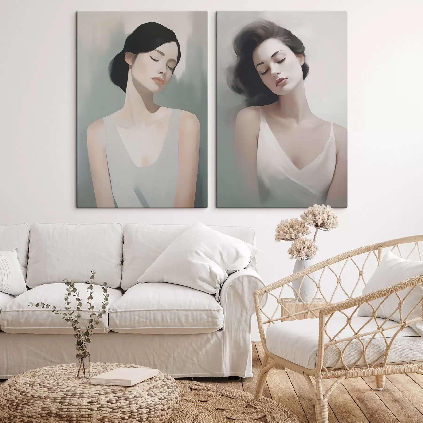 wall murals A girl with closed eyes m01188