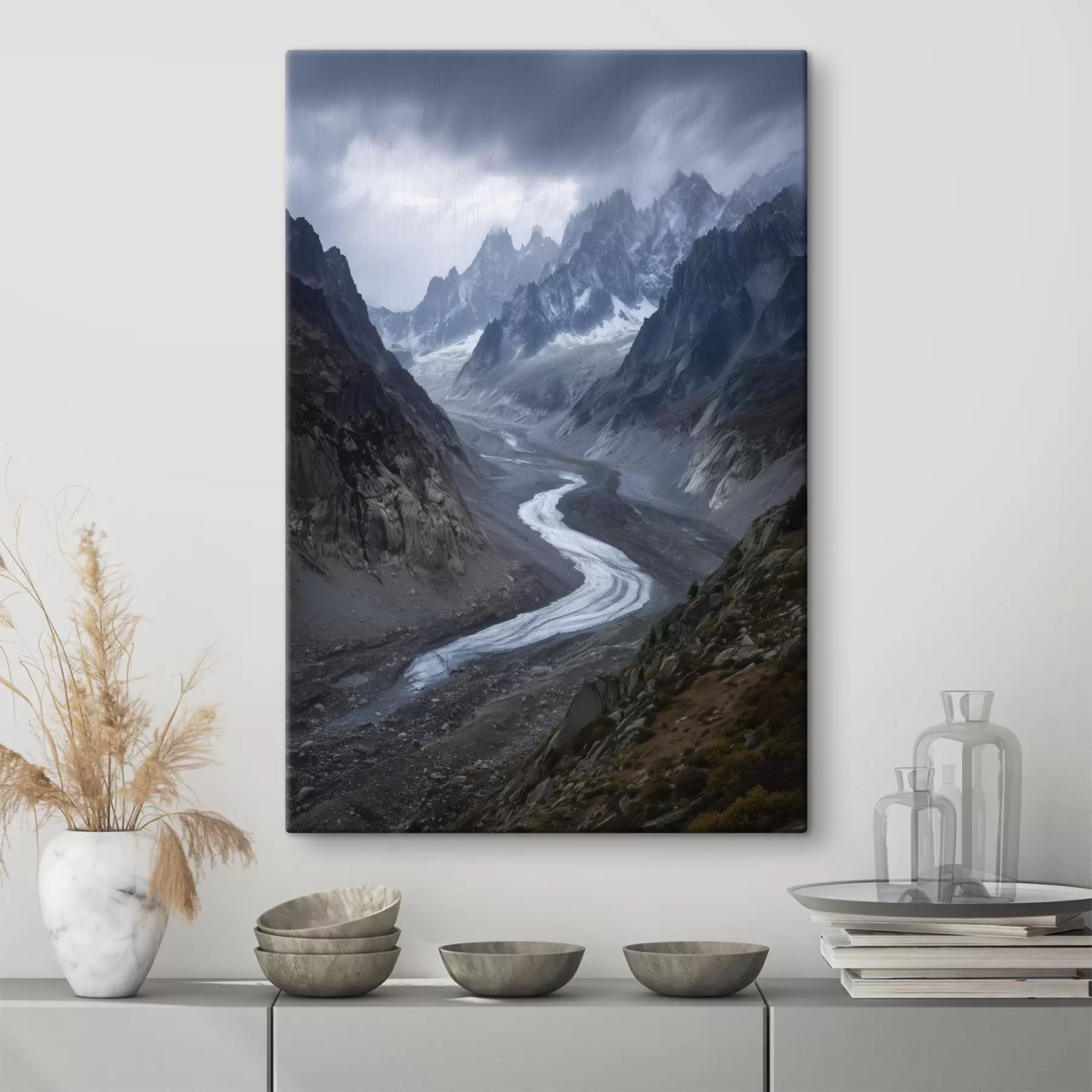 murales paisaje montañoso con nubes s47143