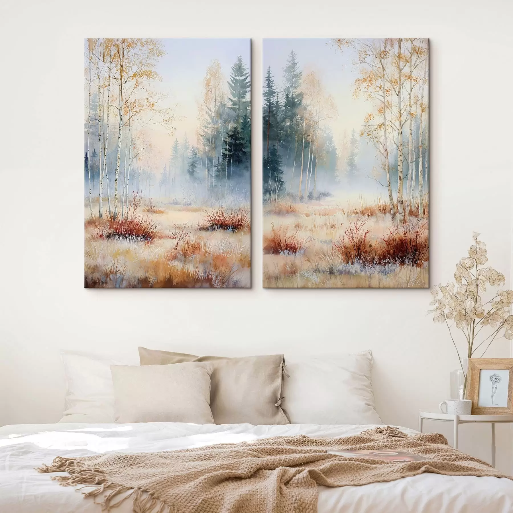 wall murals landscape first frosts in the forest m01174