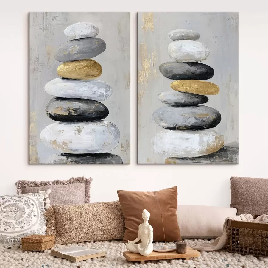 murales piedras grandes al estilo de la pintura m01181