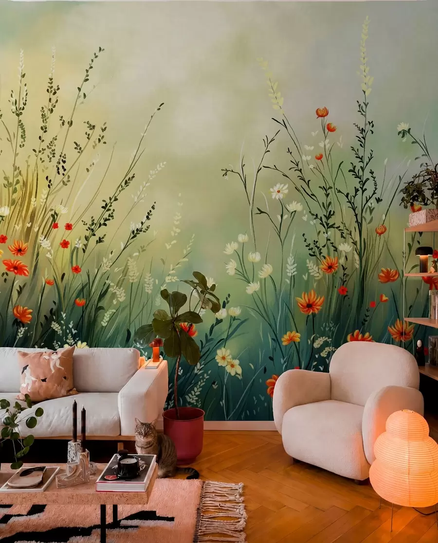 Wall Mural Photo Wallpaper Meadow in the Sun w05015