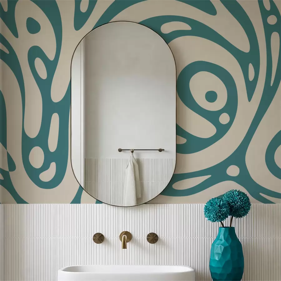 Wall Mural Photo Wallpaper Abstract pattern with flowing organic shapes w05071