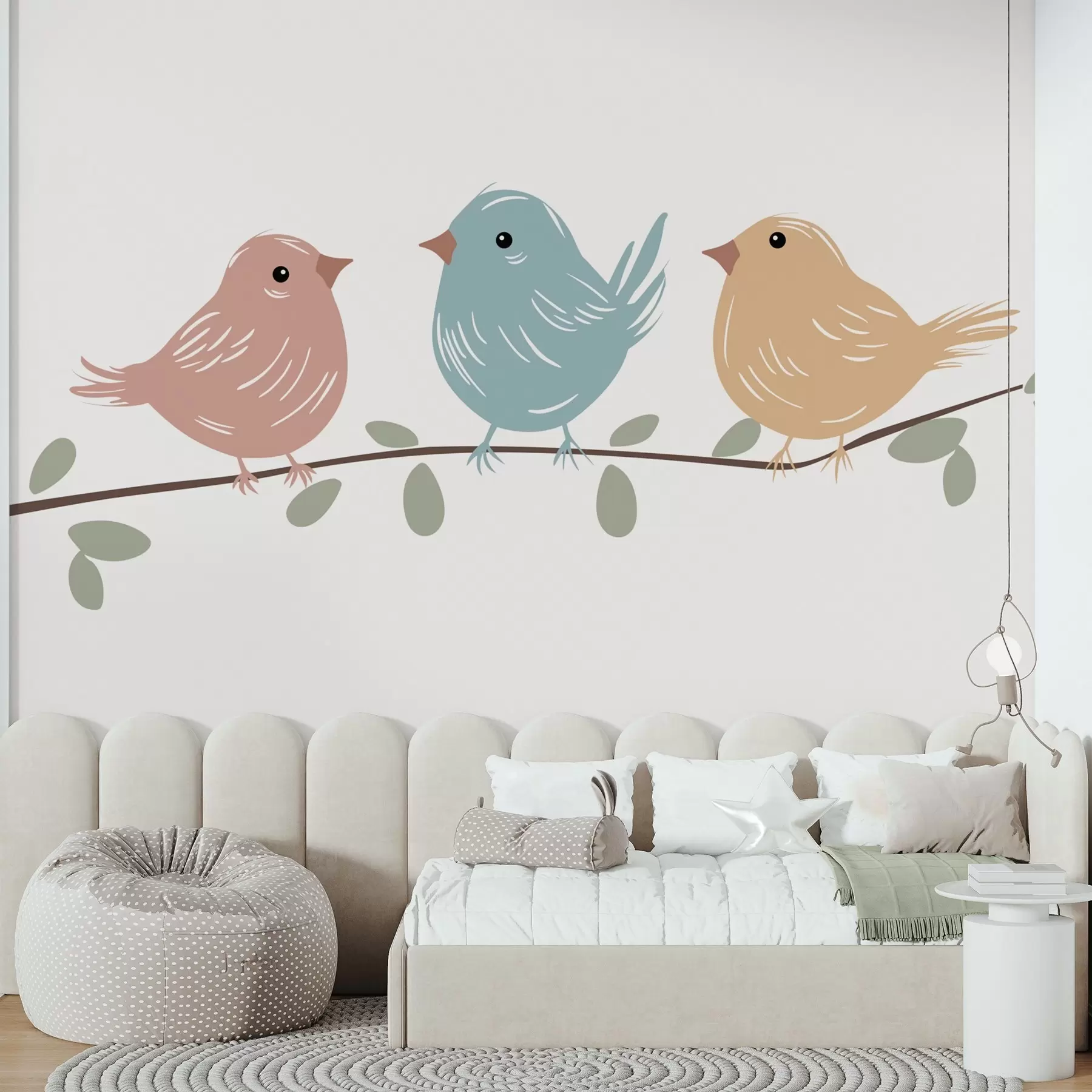 Wall Mural Photo Wallpaper Birds on a branch w05099