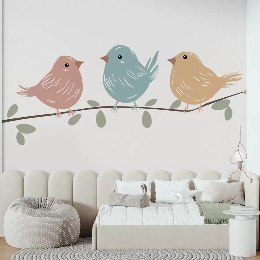 Wall Mural Photo Wallpaper Birds on a branch w05099