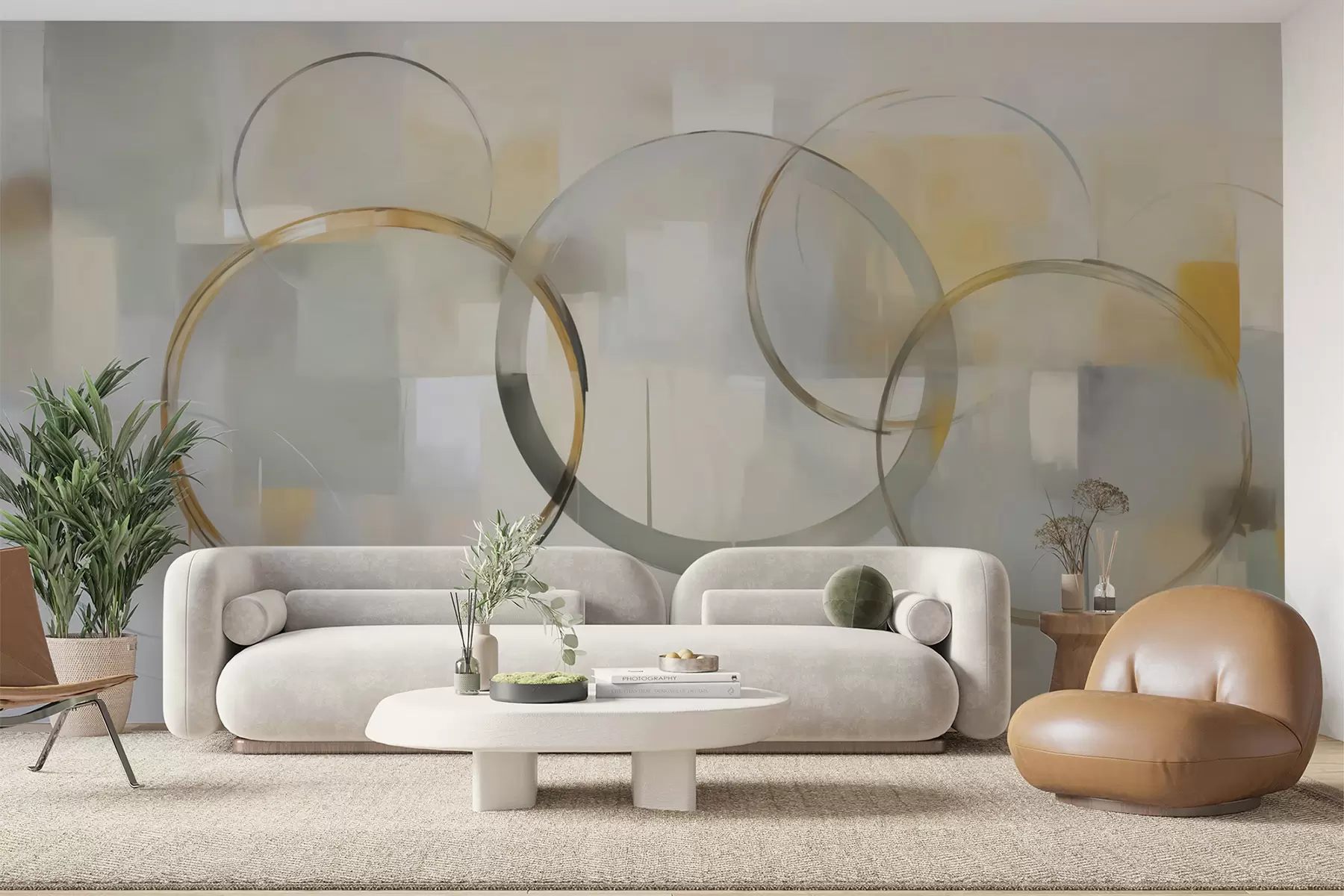 wall murals Circular abstraction w05100