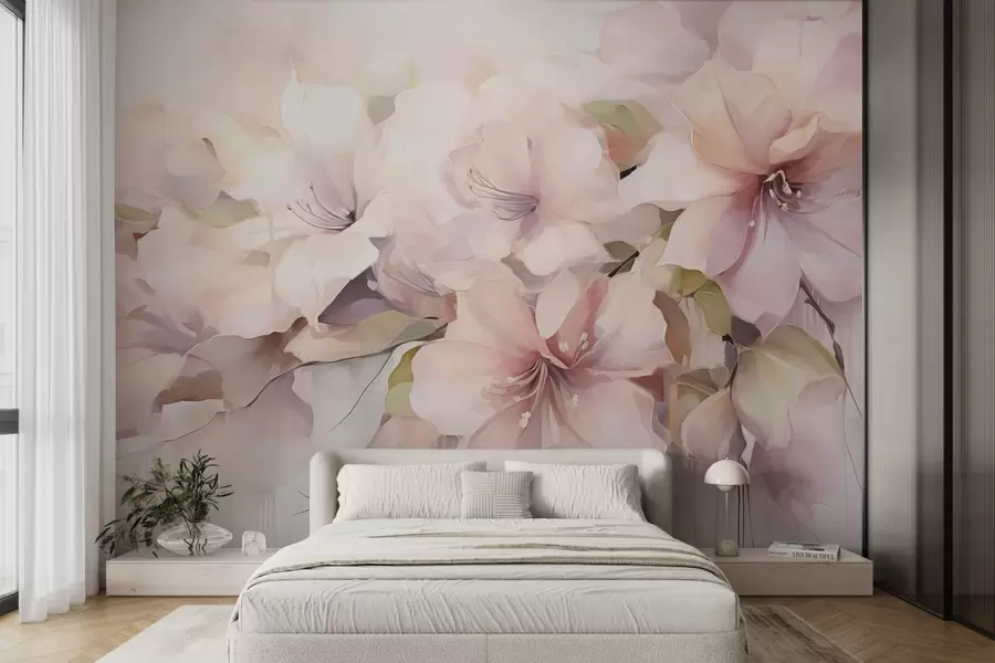 Wall Mural Photo Wallpaper Flowers imitation painting w05101