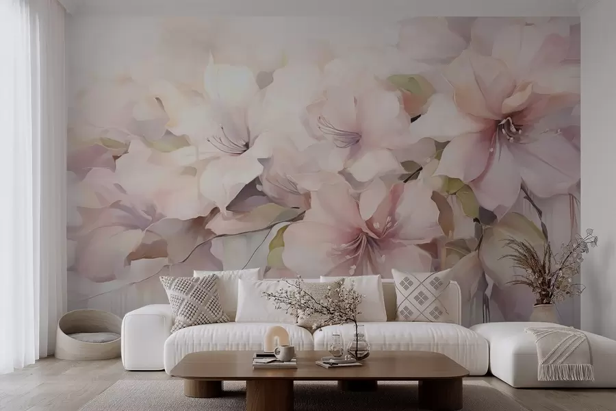 Wall Mural Photo Wallpaper Flowers imitation painting w05101