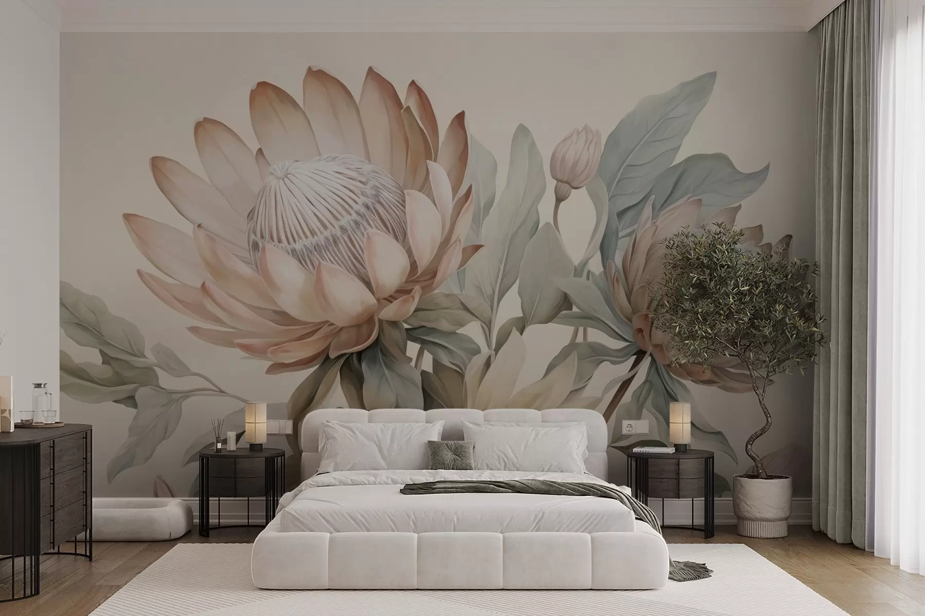 Wall Mural Photo Wallpaper Protea flowers w05103
