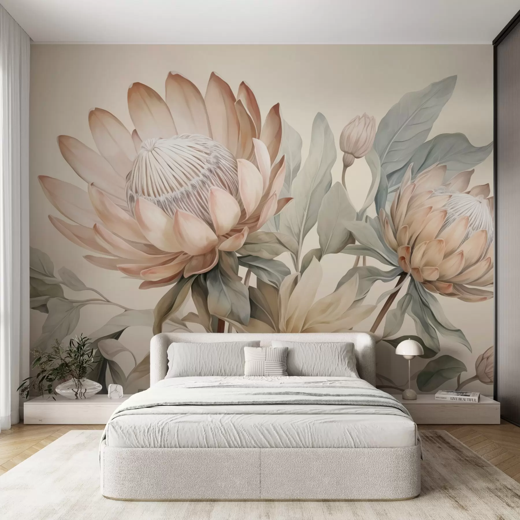 Wall Mural Photo Wallpaper Protea flowers w05103