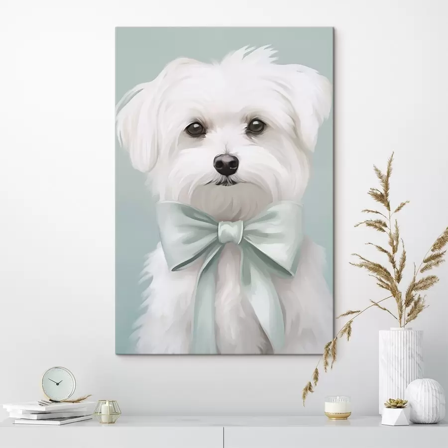 murales Perrito con un lazo s47413