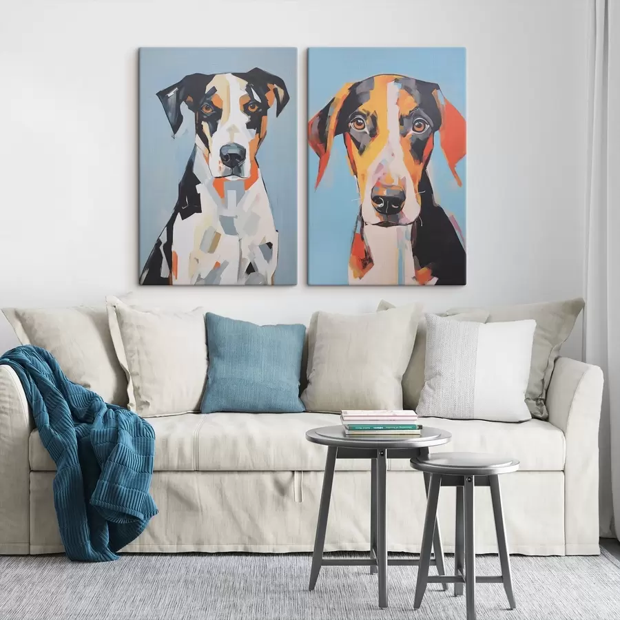 murales Retrato abstracto de un perro m01189