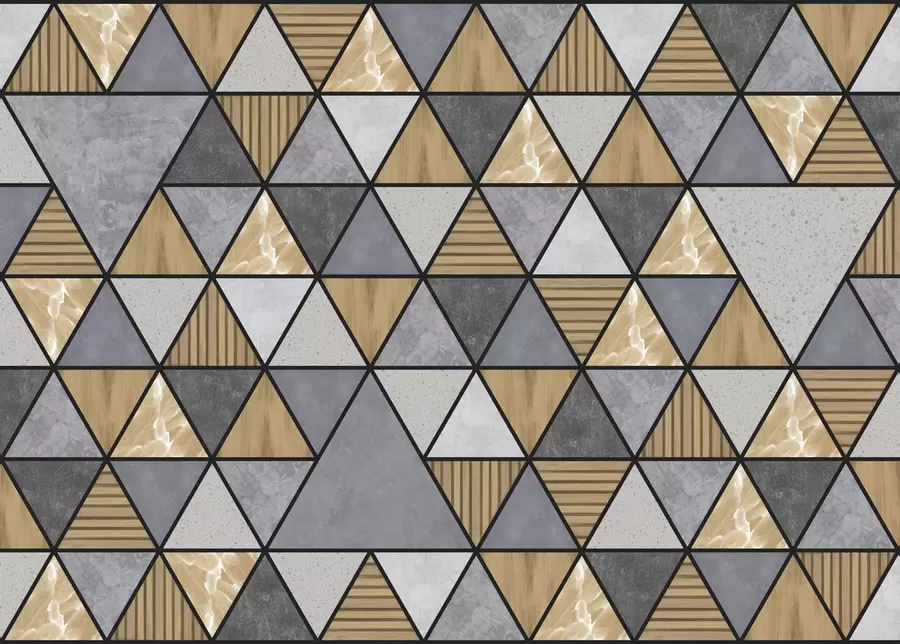 murales Adorno triangular con colores neutros y cálidos. w05096v1