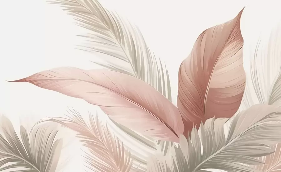 peintures murales Feuilles pointues, fougère w04918