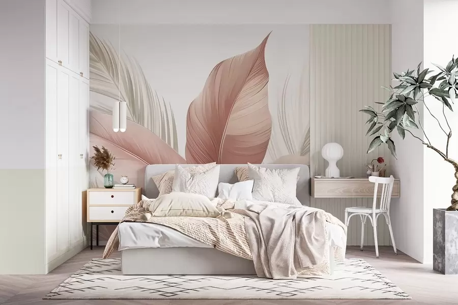 murales Hojas afiladas, helecho w04918