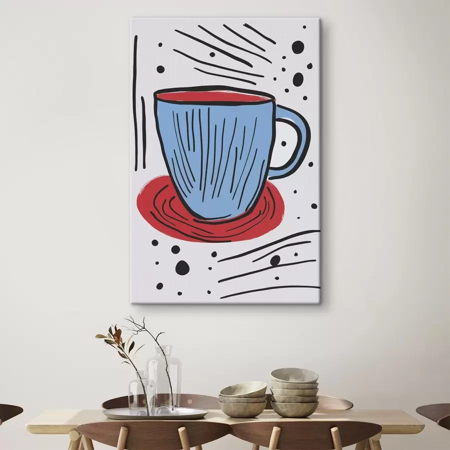 wall murals Cup imitation of a primitive drawing s47497
