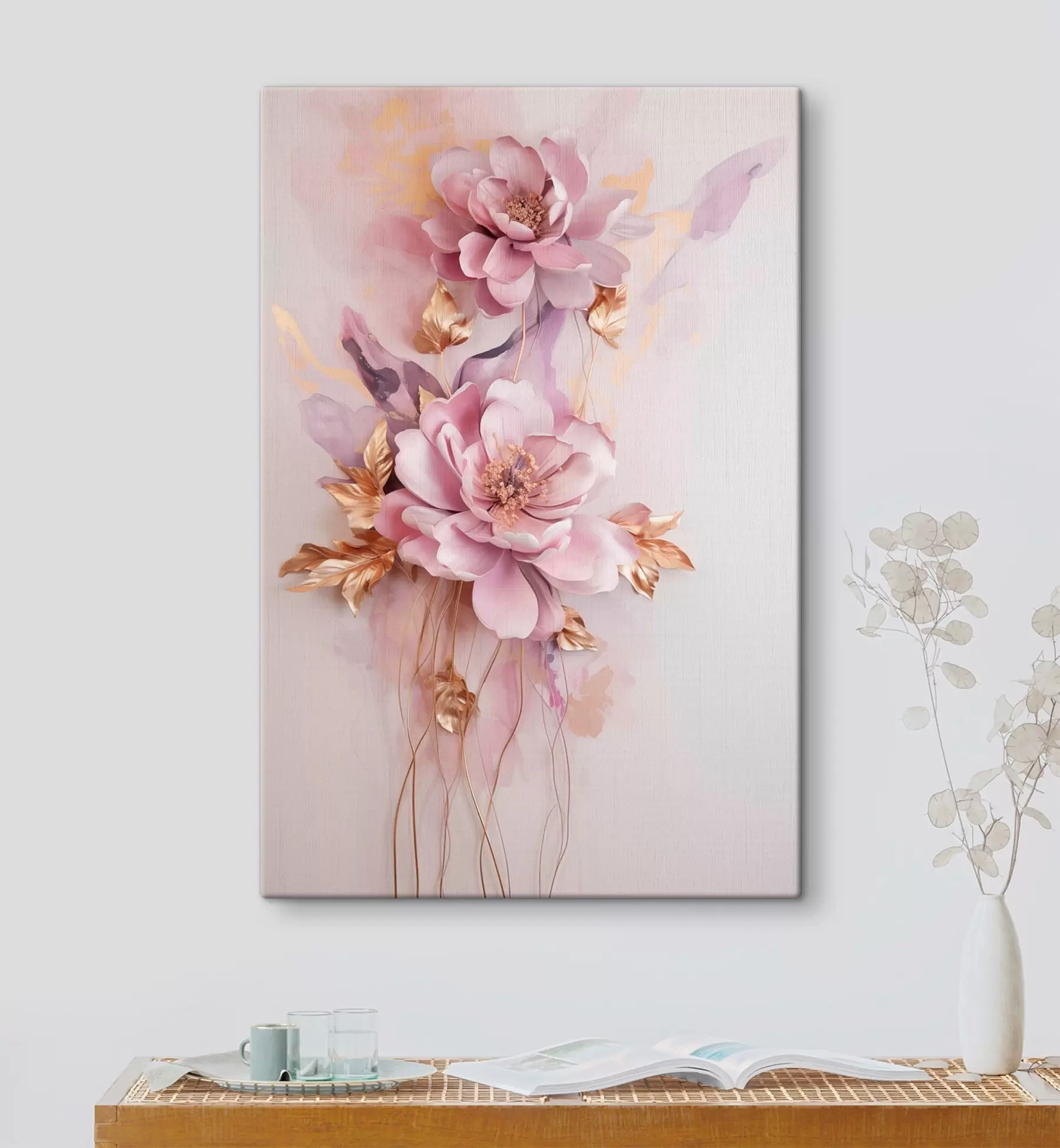 wall murals Beautiful abstract flowers s47104