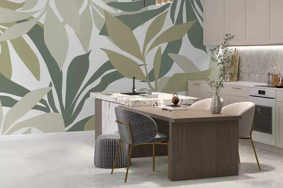 peintures murales Feuillage abstrait w05136v1